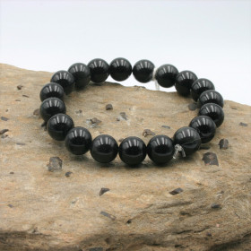 Bracelet billes Obsidienne "œil céleste"