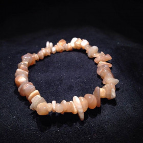 Bracelet baroque Pierre de Lune (Saumonée)