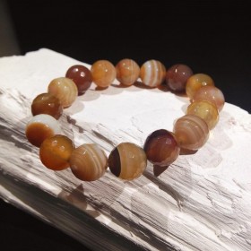 Bracelet billes Agate facettée