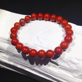 Bracelet billes Jaspe Rouge