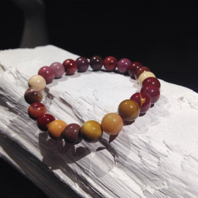 Bracelet billes Mokaïte