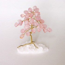 Arbre de vie en quartz rose